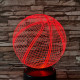Kosárlabda 3 7 színű  3D led lámpa