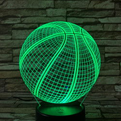 Kosárlabda 3 7 színű  3D led lámpa