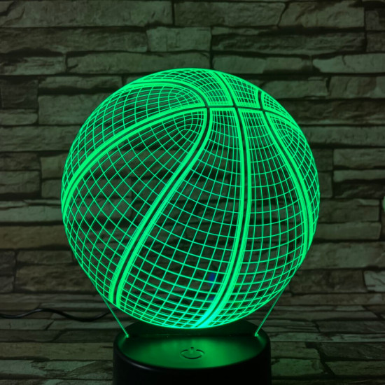 Kosárlabda 3 7 színű  3D led lámpa