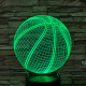 Kosárlabda 3 7 színű  3D led lámpa