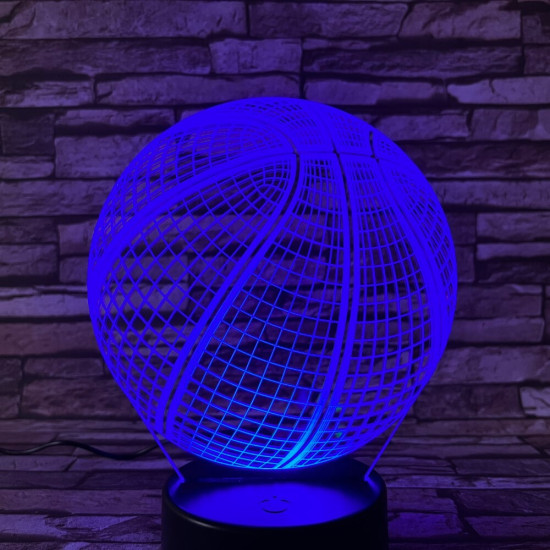 Kosárlabda 3 7 színű  3D led lámpa
