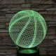 Kosárlabda 3 7 színű  3D led lámpa