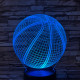 Kosárlabda 3 7 színű  3D led lámpa