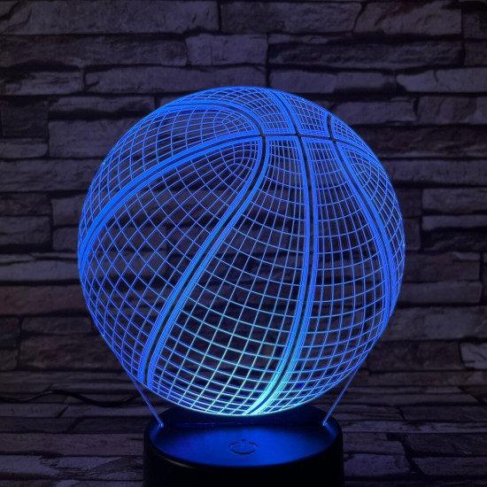 Kosárlabda 3 7 színű  3D led lámpa