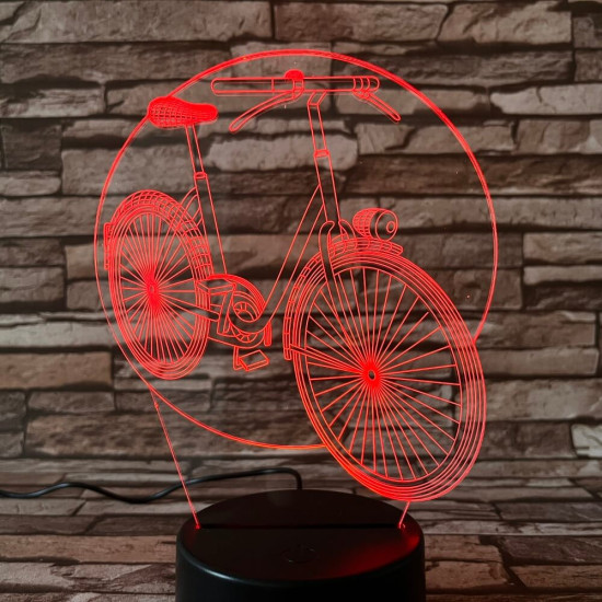 Kerékpár cruiser 7 színű 3D led lámpa