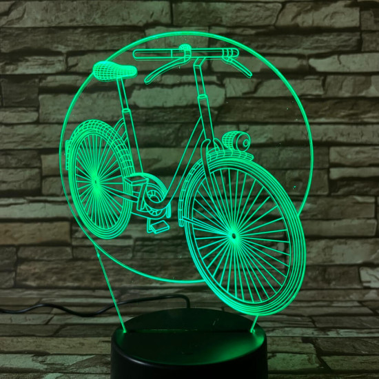 Kerékpár cruiser 7 színű 3D led lámpa
