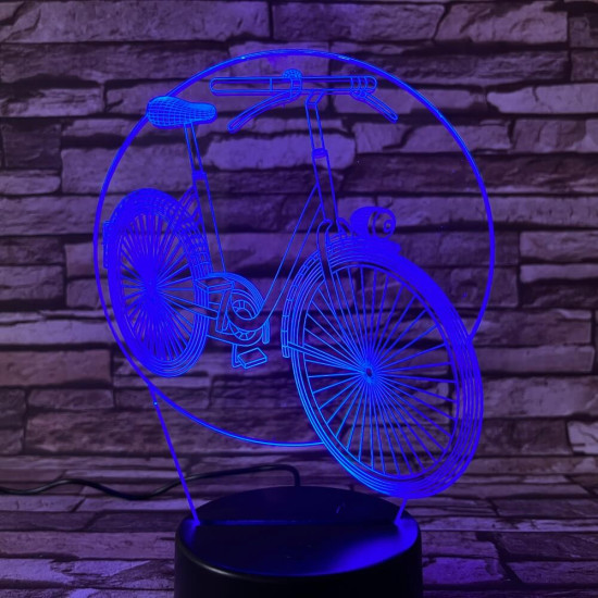Kerékpár cruiser 7 színű 3D led lámpa