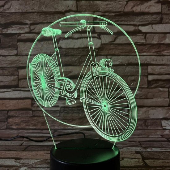 Kerékpár cruiser 7 színű 3D led lámpa