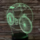 Kerékpár cruiser 7 színű 3D led lámpa