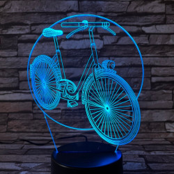 Kerékpár cruiser 7 színű 3D led lámpa
