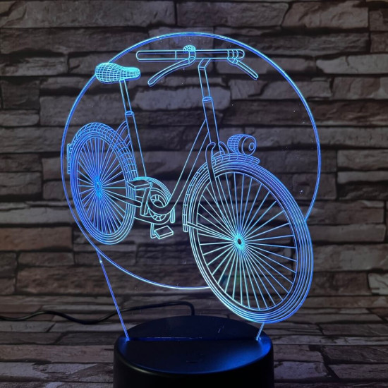 Kerékpár cruiser 7 színű 3D led lámpa