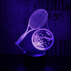 Teniszütő labda 3D led lámpa