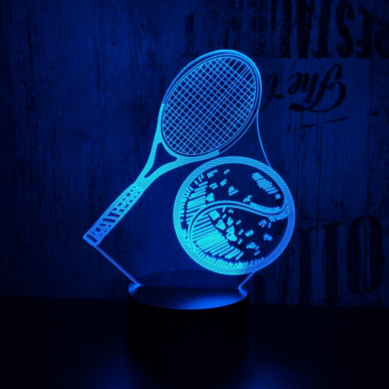 Teniszütő labda 3D led lámpa