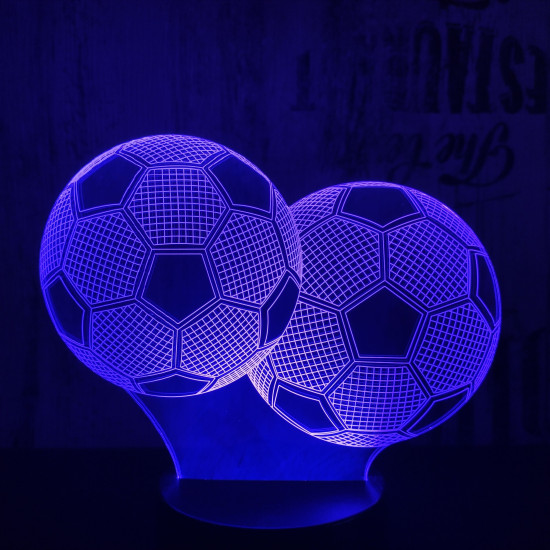 Focilabdák 7 színű 3D led lámpa