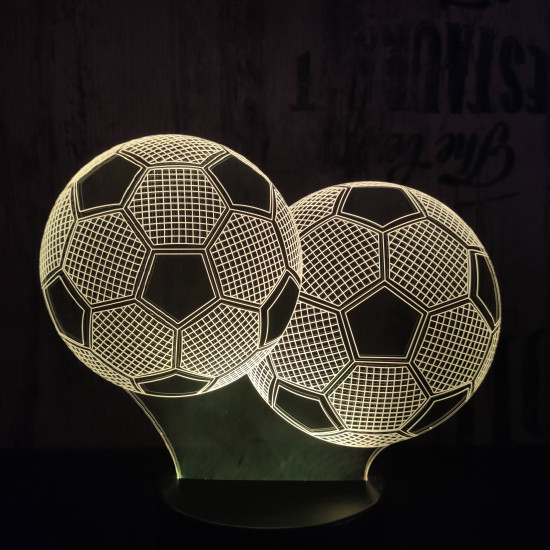 Focilabdák 7 színű 3D led lámpa