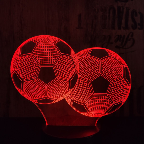 Focilabdák 7 színű 3D led lámpa