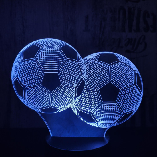 Focilabdák 7 színű 3D led lámpa