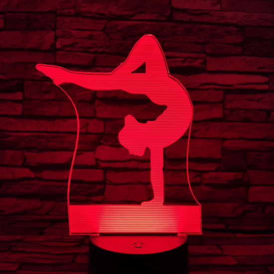 Tornász lány 7 színű 3D led lámpa