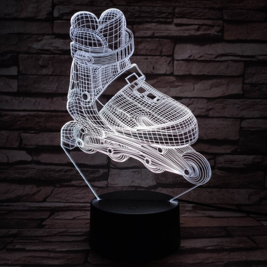 Görkorcsolya 7 színű 3D led lámpa