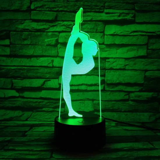 Tornász lány 7 színű 3D led lámpa