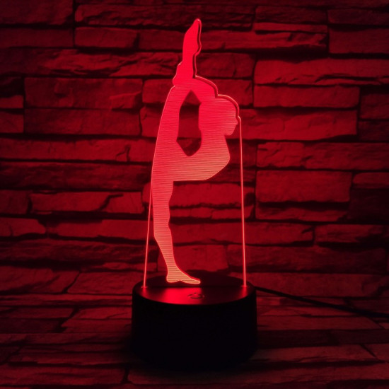 Tornász lány 7 színű 3D led lámpa