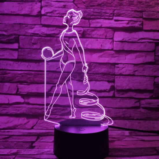 Tornász lány 7 színű 3D led lámpa