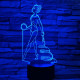 Tornász lány 7 színű 3D led lámpa