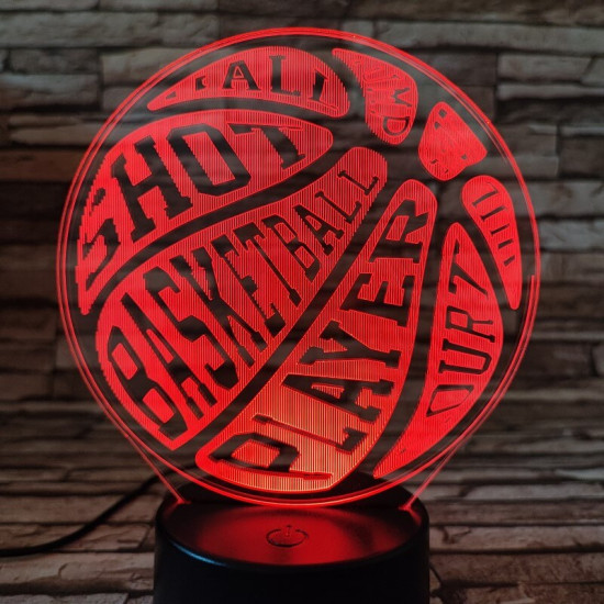 Kosárlabda Játék 7 színű  3D led lámpa