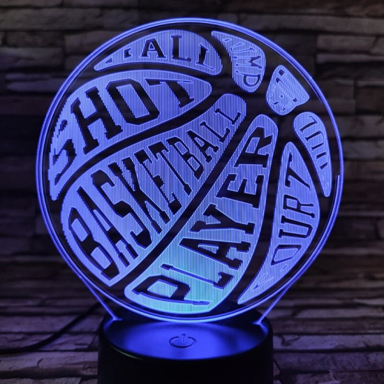 Kosárlabda Játék 7 színű  3D led lámpa