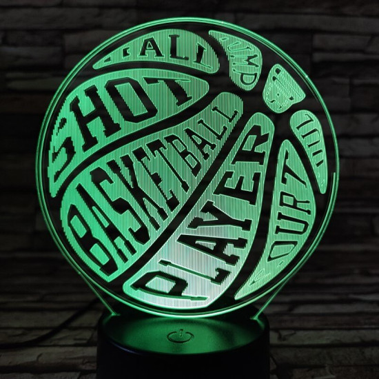 Kosárlabda Játék 7 színű  3D led lámpa