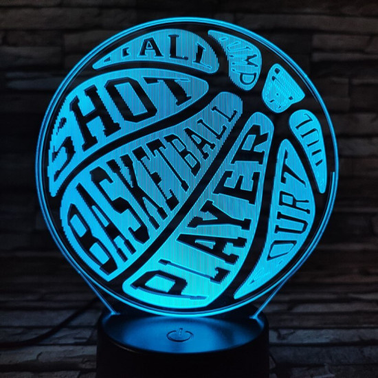 Kosárlabda Játék 7 színű  3D led lámpa
