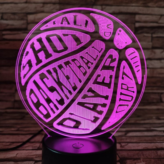 Kosárlabda Játék 7 színű  3D led lámpa