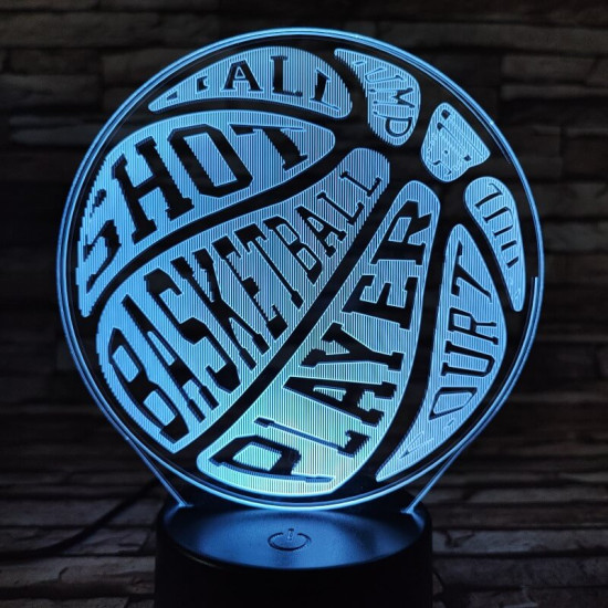 Kosárlabda Játék 7 színű  3D led lámpa