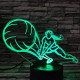 Röplabda játék 7 színű 3D led lámpa