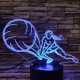 Röplabda játék 7 színű 3D led lámpa