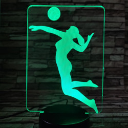 Röplabda játék nyitás 7 színű 3D led lámpa
