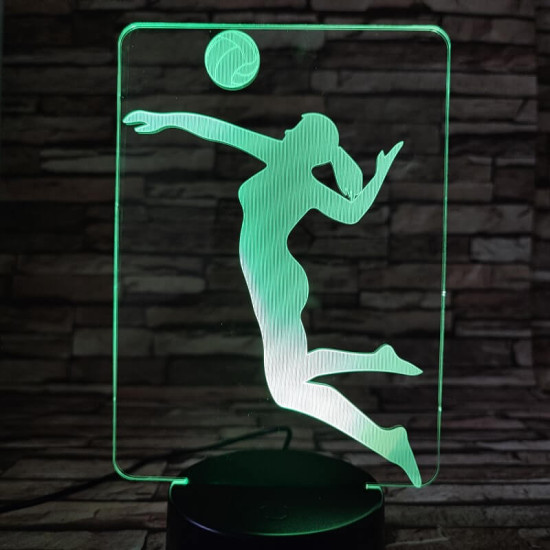 Röplabda játék nyitás 7 színű 3D led lámpa