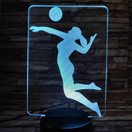 Röplabda játék nyitás 7 színű 3D led lámpa