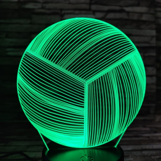 Röplabda 7 színű 3D led lámpa