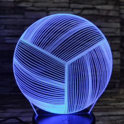 Röplabda 7 színű 3D led lámpa