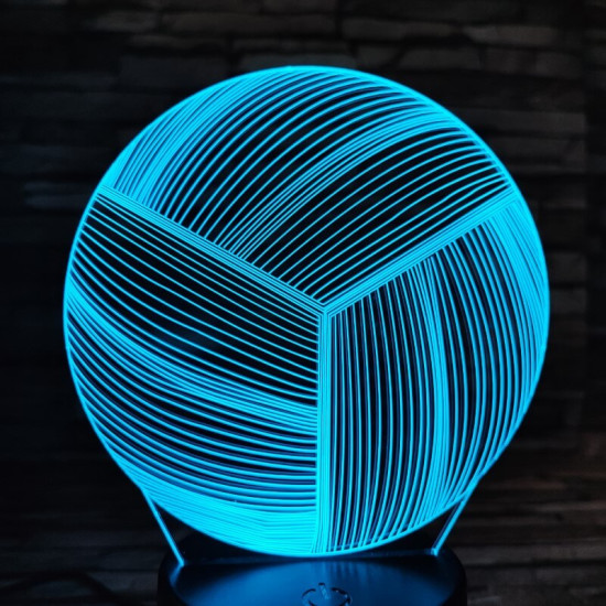Röplabda 7 színű 3D led lámpa