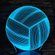 Röplabda 7 színű 3D led lámpa