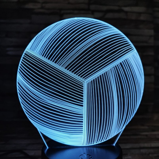 Röplabda 7 színű 3D led lámpa
