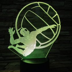 Röplabda szerva 3D led lámpa