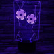 Két foci labda 3D led lámpa