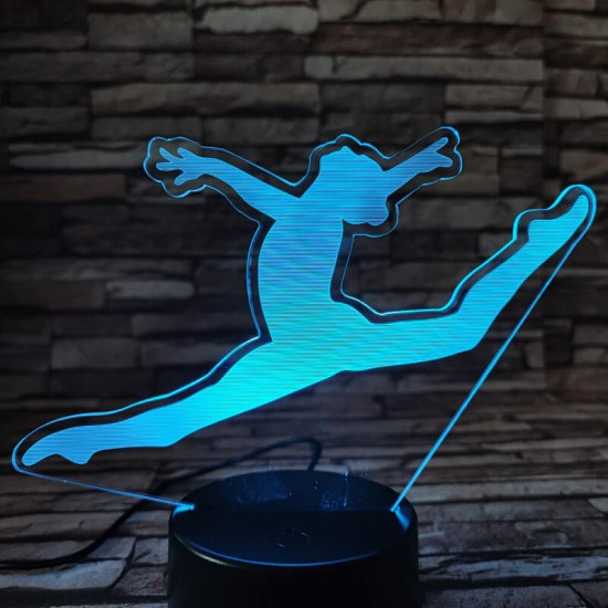 Női torna 7 színű 3D led lámpa