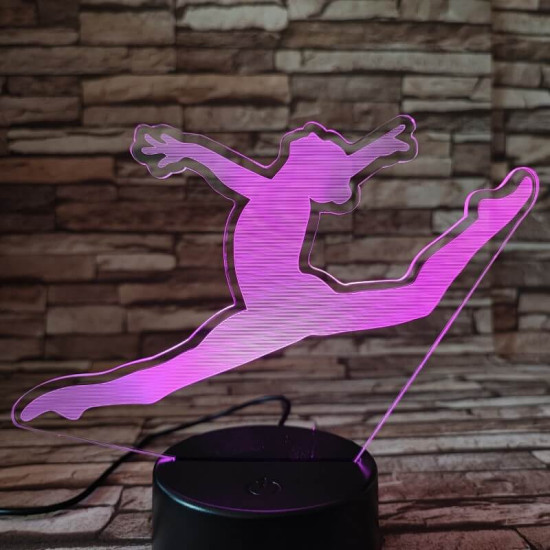 Női torna 7 színű 3D led lámpa