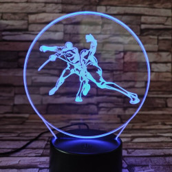 Kardozó-párbajtőr 7 színű  3D led lámpa