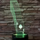 Kártya  7 színű 3D led lámpa
