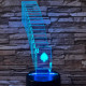 Kártya  7 színű 3D led lámpa
